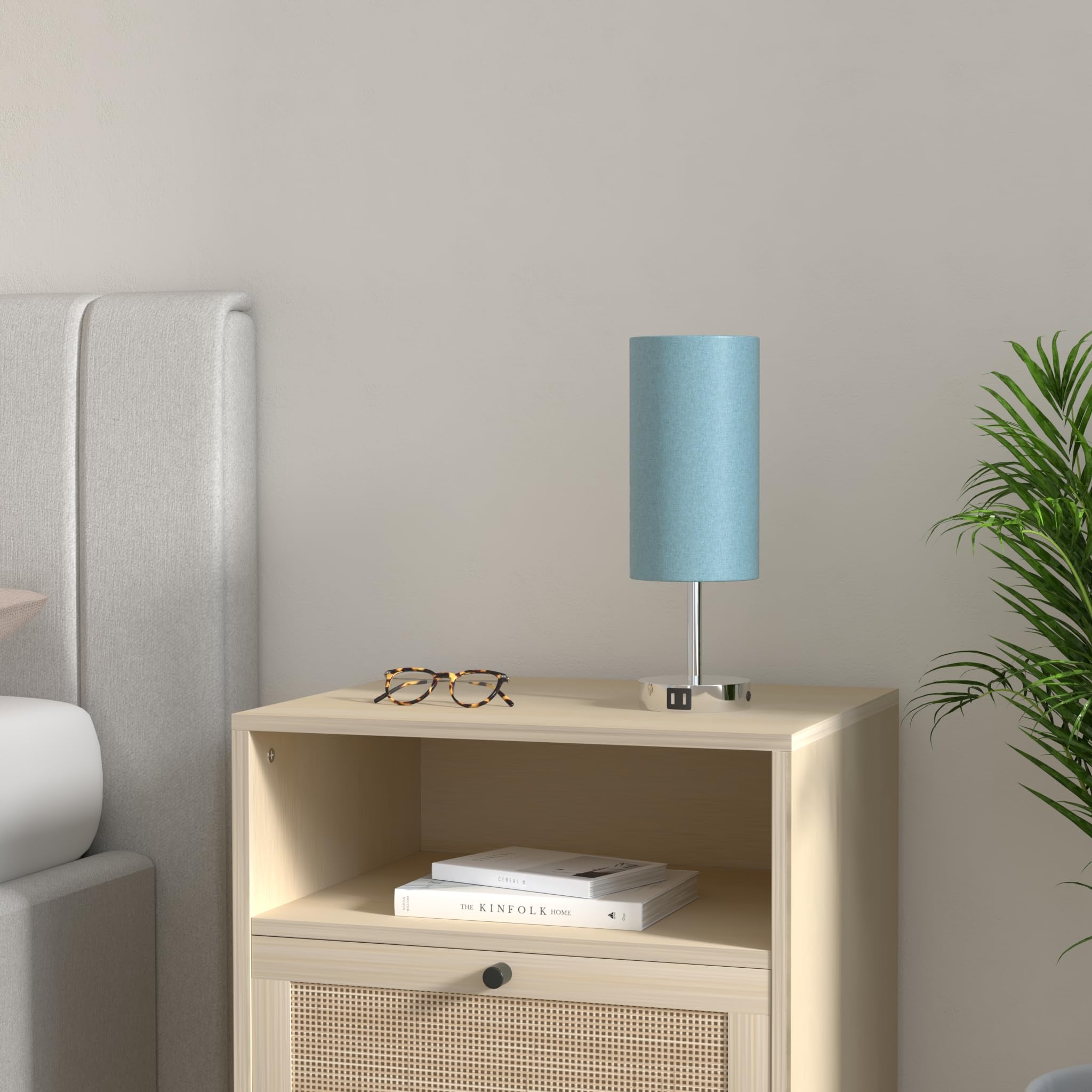 Yarra-Decor bedside lamp with touch-control base for easy lighting with a tap.
