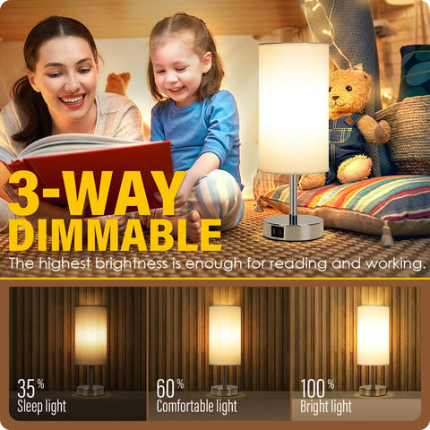 Yarra-Decor bedside lamp touch-base control for quick brightness adjustment