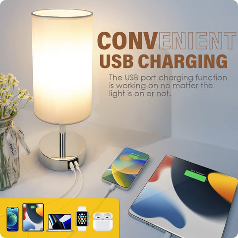 Yarra-Decor lamp with two USB ports for convenient charging