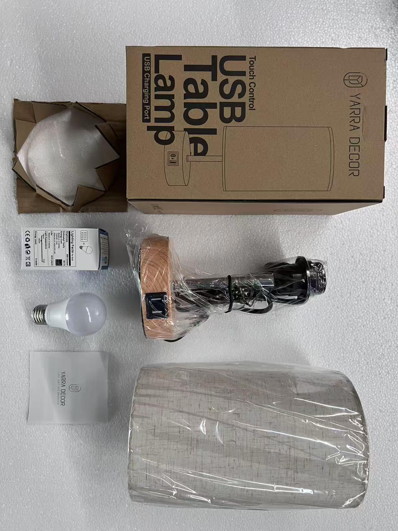 Yarra-Decor LED bulb included for immediate use
