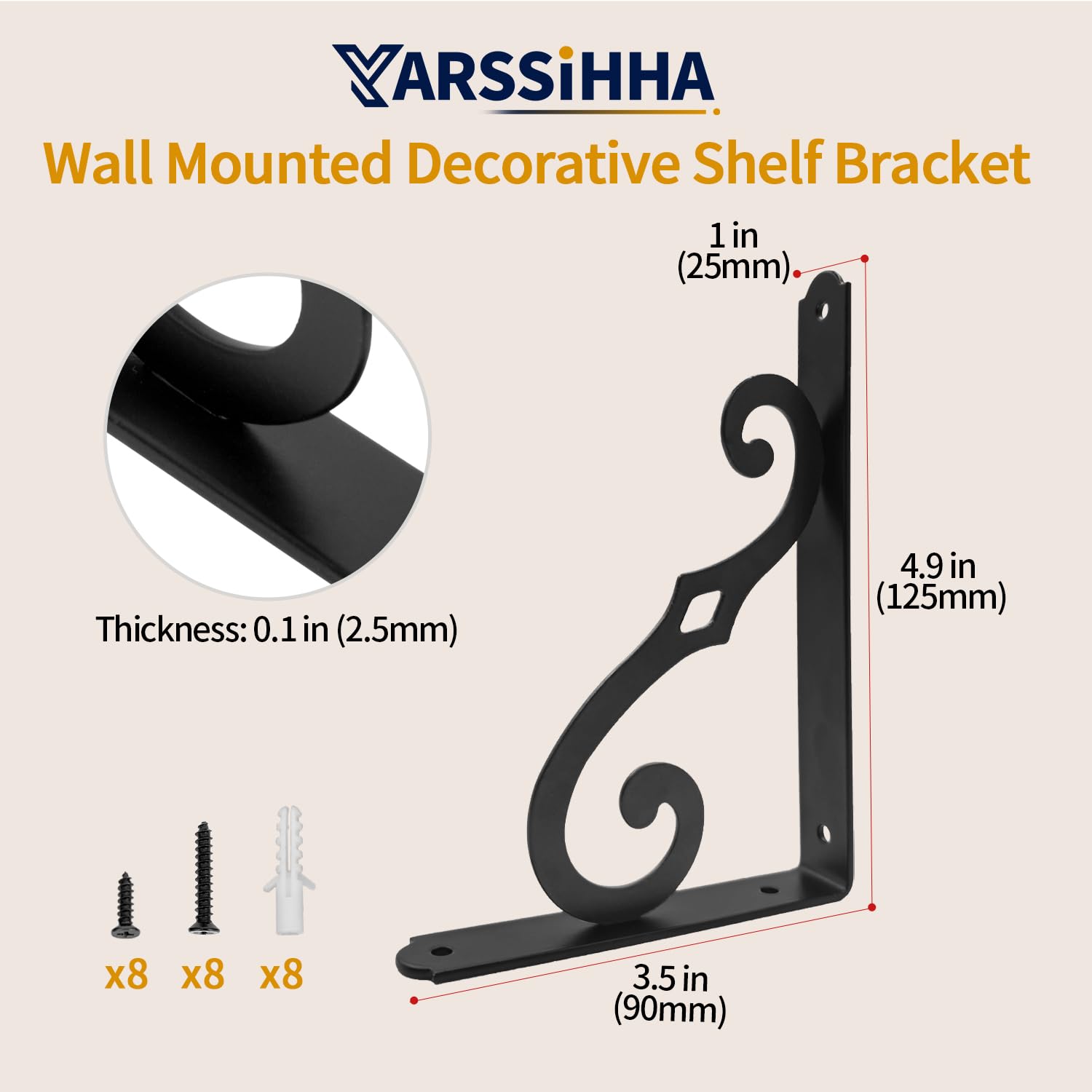 Yarssihha heavy-duty welded joint detail on black brackets