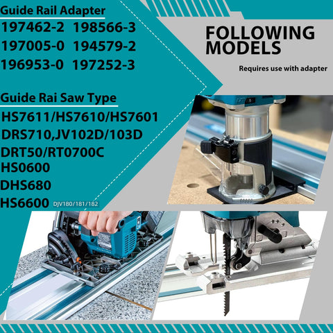 YRwzbp Makita guide rail connectors enable quick setup and stable alignment.