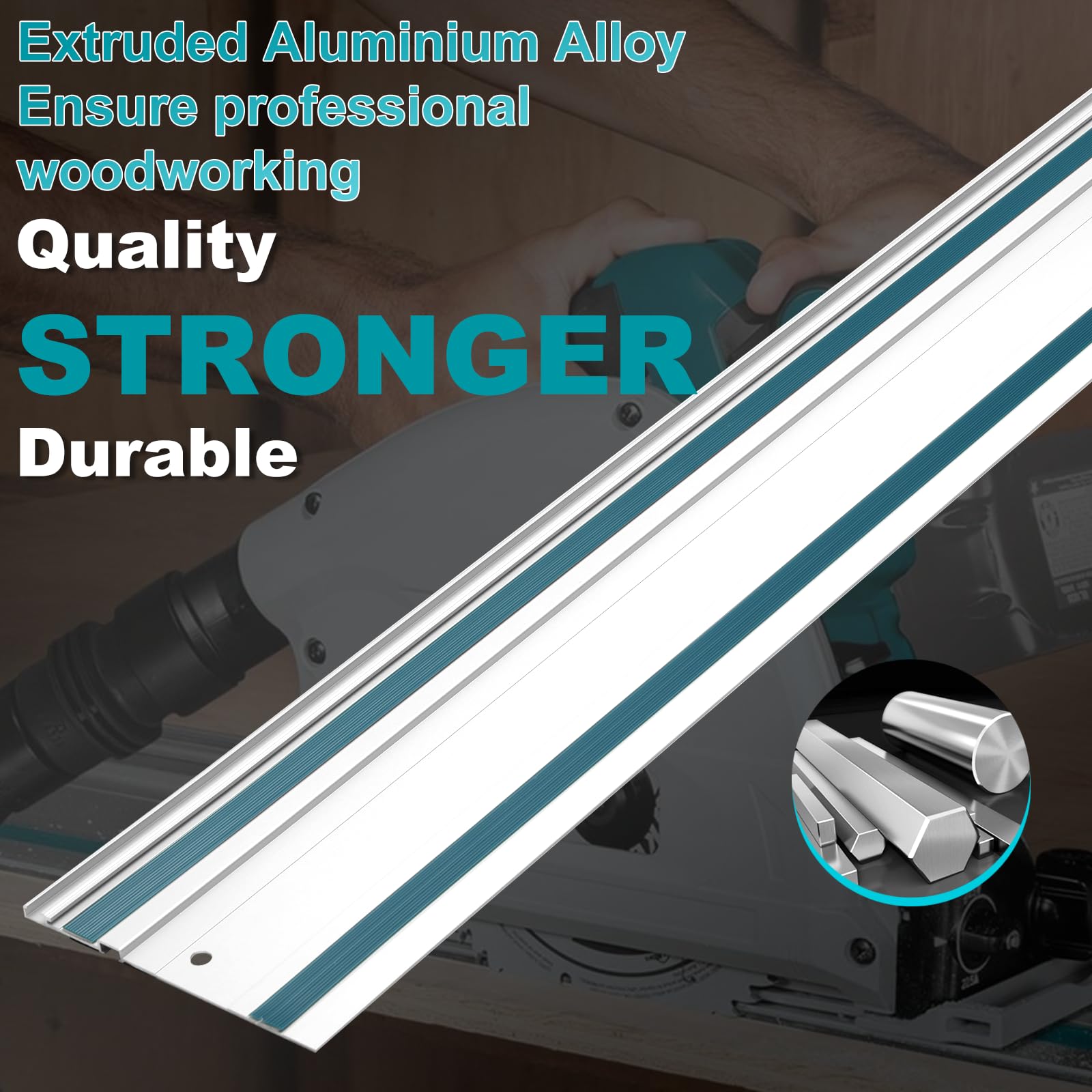 YRwzbp Makita track rail kit supports longer cuts with stability.