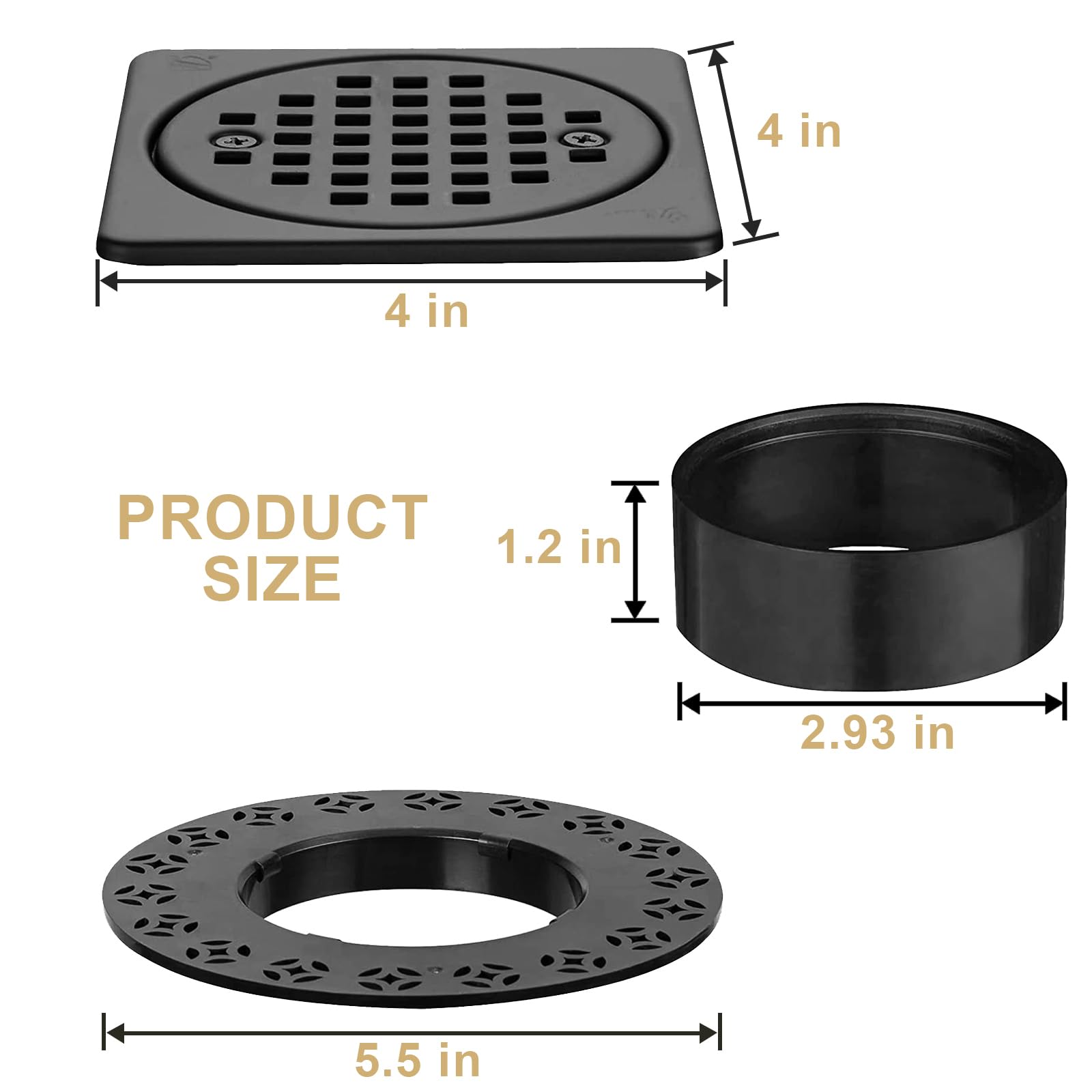Yaseingoo 4 inch drain body compatible with Kerdi Drain flanges