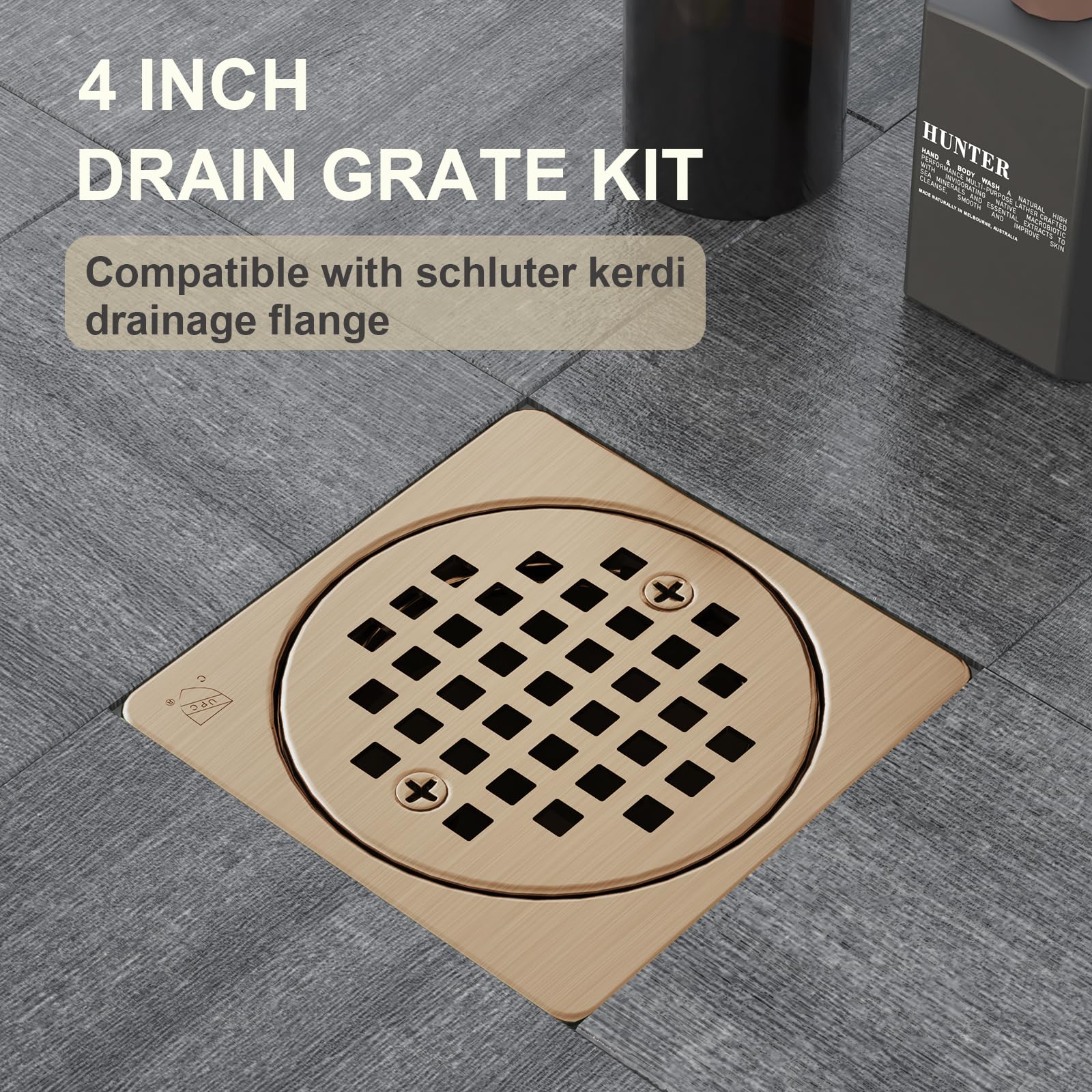 Yaseingoo ABS flange with quick, stable shower drain installation compatible with Kerdi.