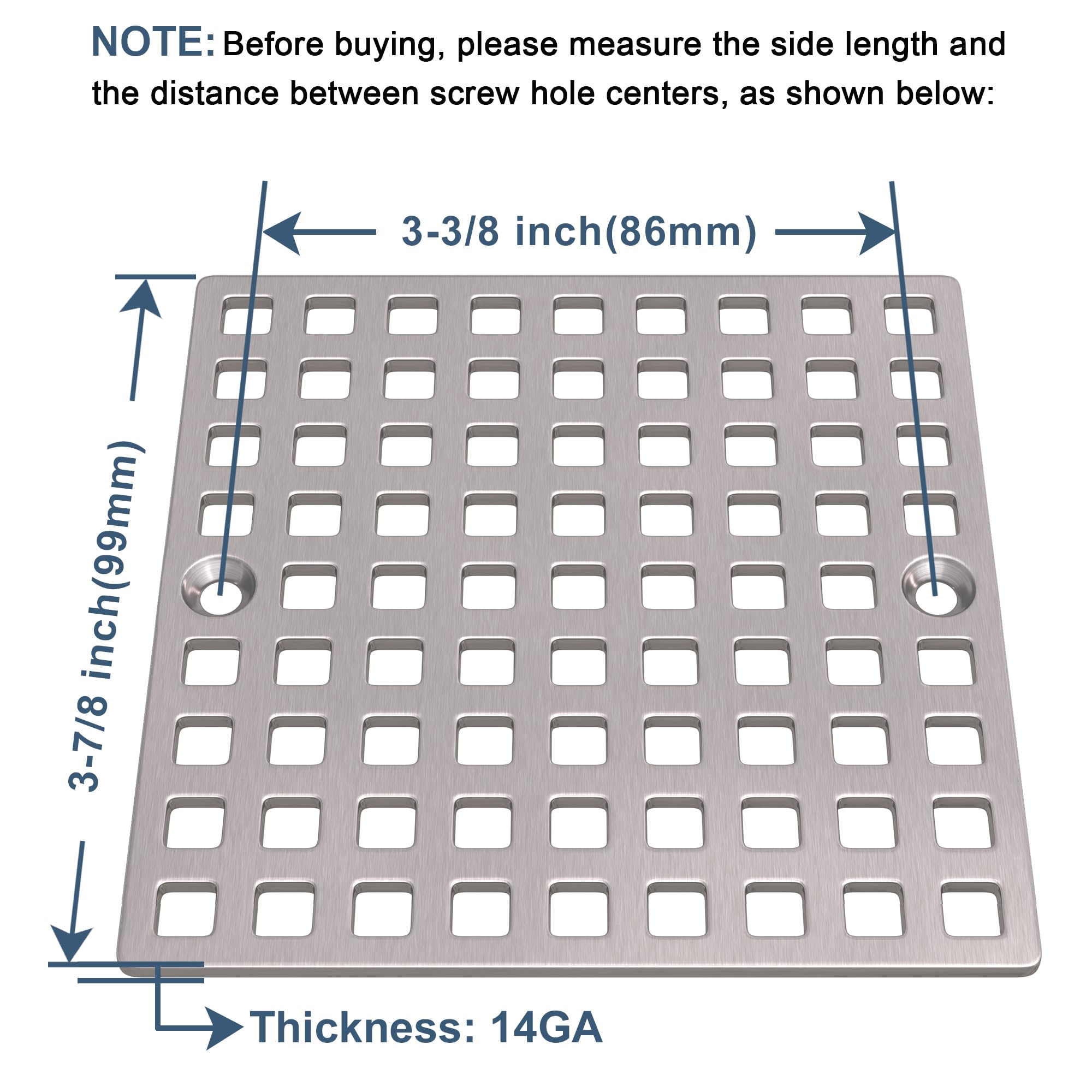 Yaseingoo bathroom drain filter square keeps floors clean