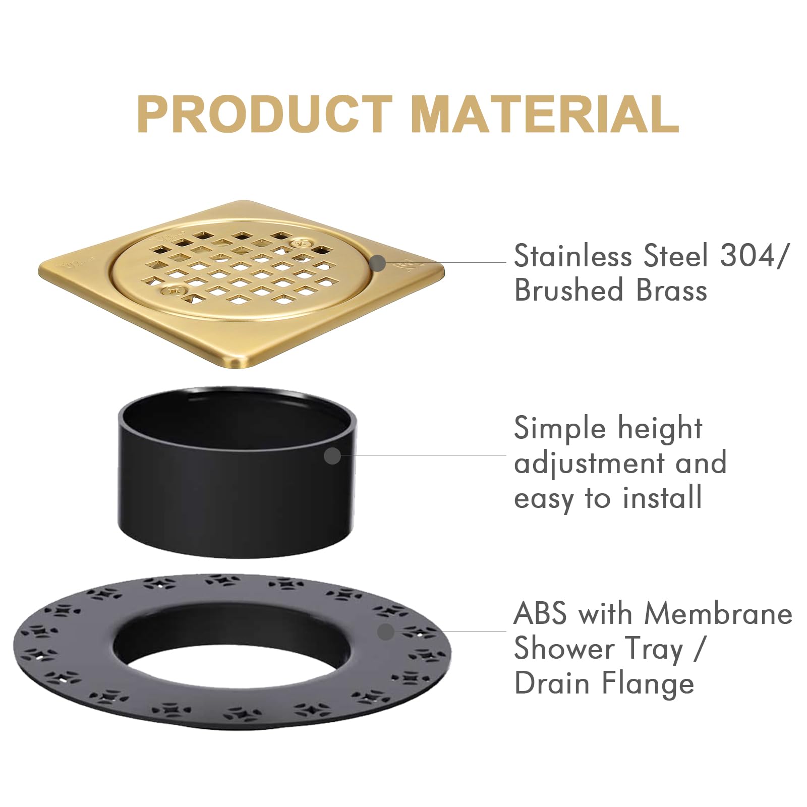 Yaseingoo brushed brass finish adds a premium, seamless aesthetic.