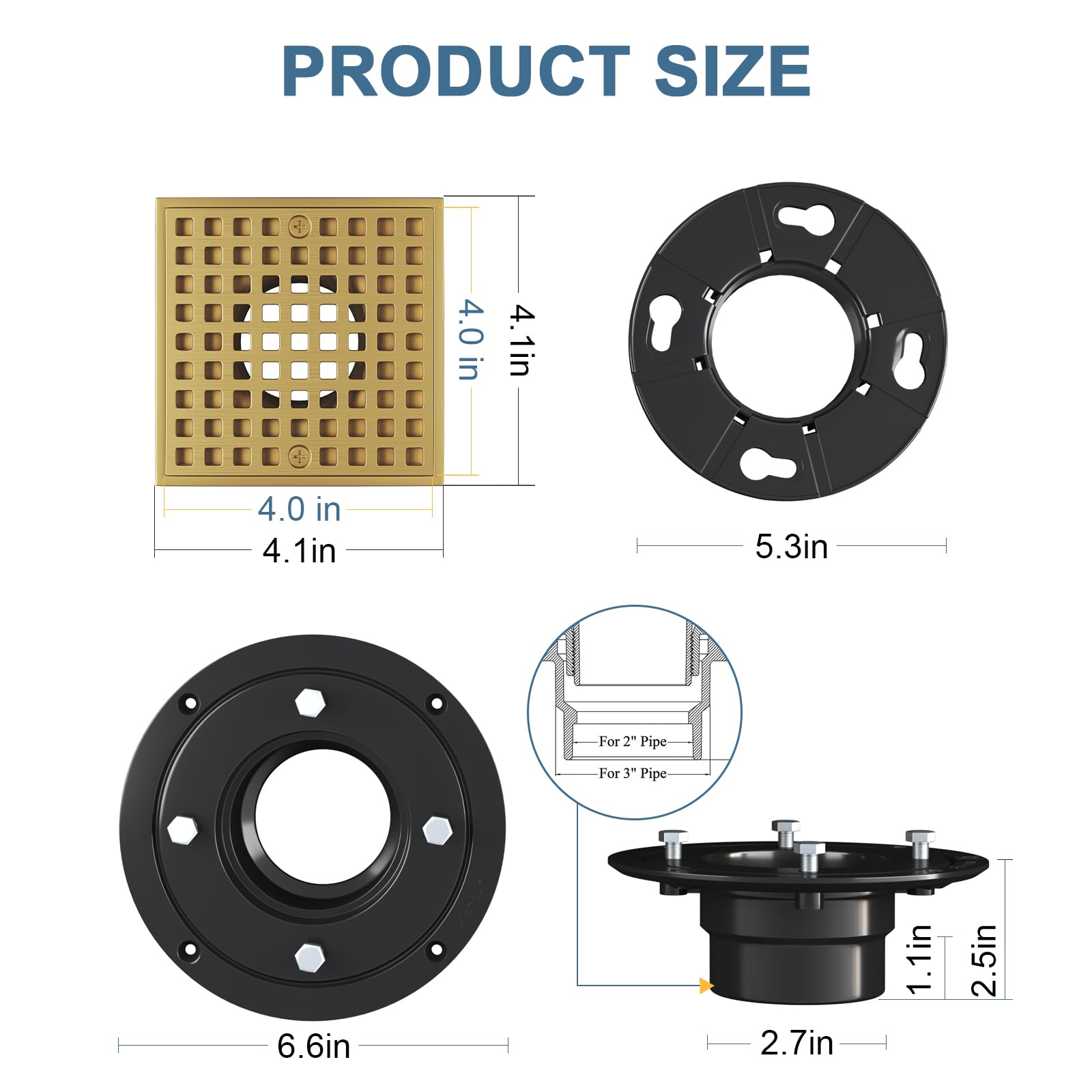 Yaseingoo removable grid strainer cover for quick cleaning access
