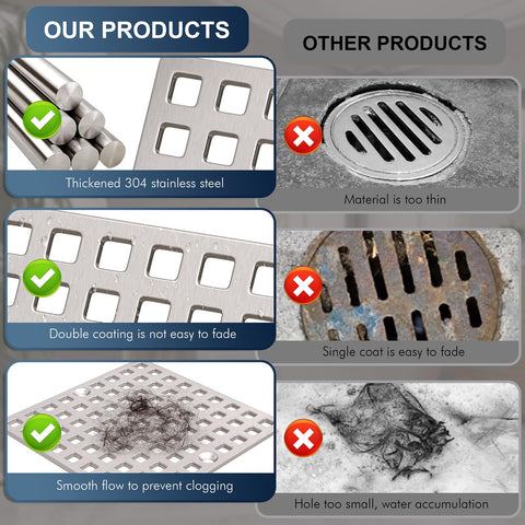 Yaseingoo shower drain cover hair catcher helps keep drains clear
