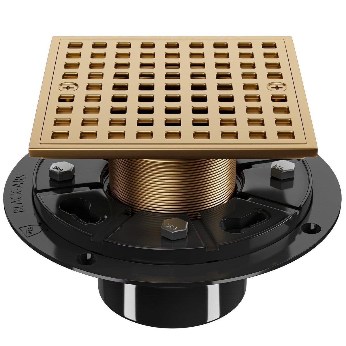Yaseingoo square 4in champagne bronze shower drain top view with premium look