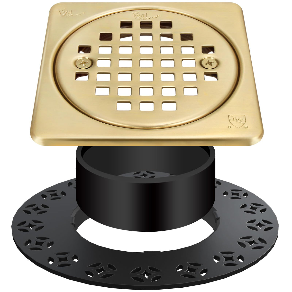 Yaseingoo square drain grate 4in promotes efficient water flow for showers.