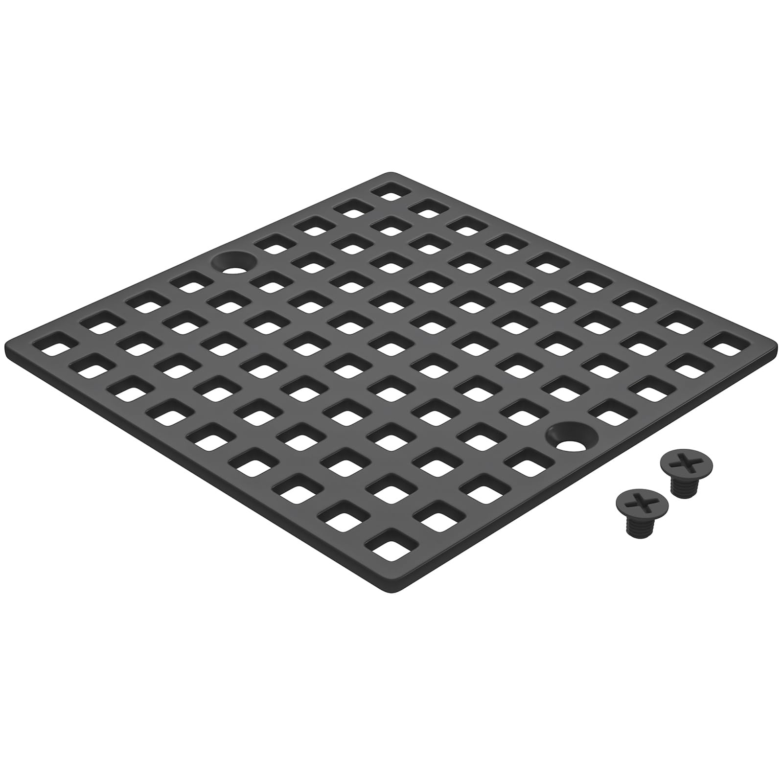 Yaseingoo square drain cover in matte black prevents clogs and simplifies upkeep