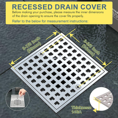 Yaseingoo SUS304 stainless steel drain cover with corrosion resistance
