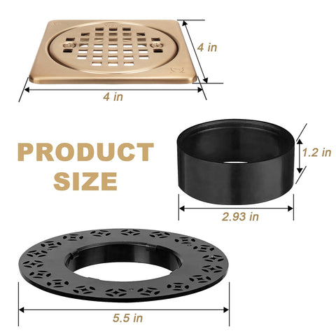 Yaseingoo SUS304 stainless steel grate combines durability and a refined champagne bronze finish.