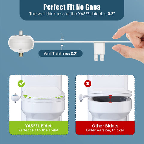 YASFEL bidet attachment dual spray modes provide rear and feminine washes