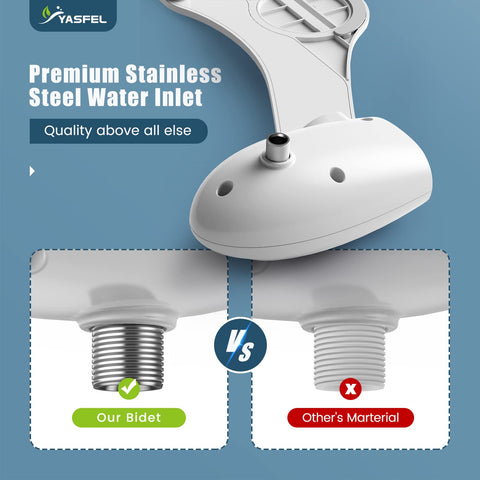 YASFEL bidet attachment retractable nozzle keeps the nozzle protected between uses