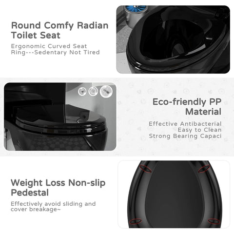 YASFEL thickened PP material in black, durable and easy to clean.