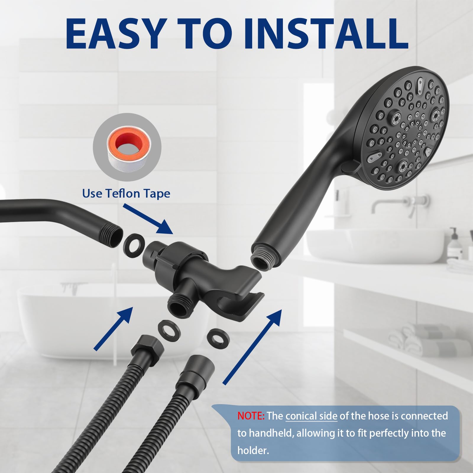 YASINU 360-degree rotatable bracket with brass ball joint for flexible mounting