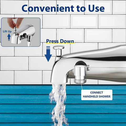 YASINU bathtub spout with adapter kit for quick setup