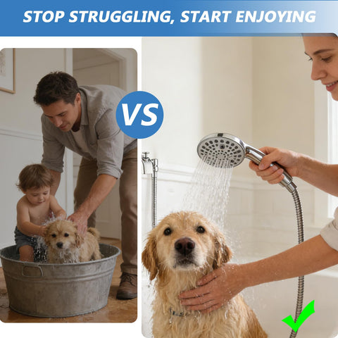 YASINU bathtub faucet sprayer with 10 settings for versatile cleansing