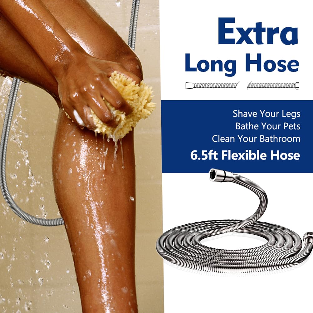 YASINU handheld shower head with 5-inch diameter for versatile spray
