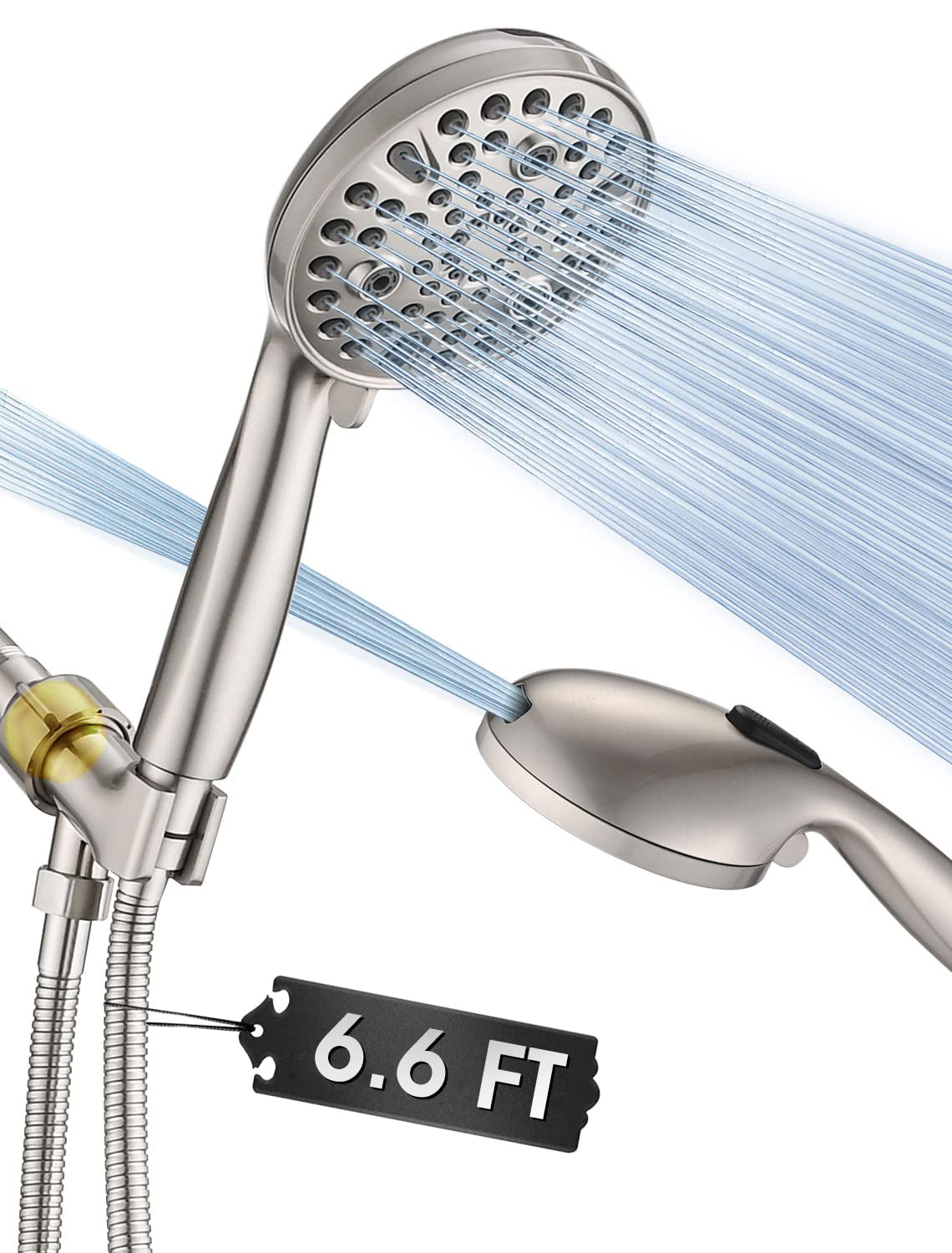 YASINU high-pressure 10-setting handheld shower head with powerful spray