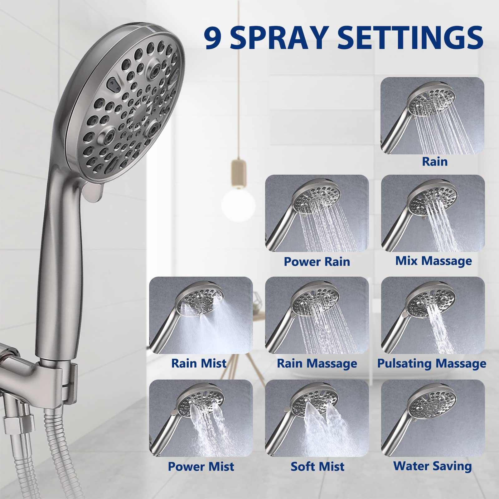 YASINU high pressure spray mode for quick cleansing.