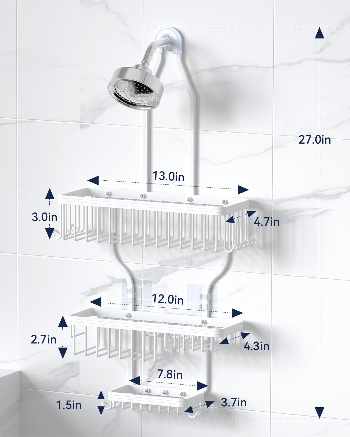 YASONIC white finish adds a clean, modern look to bathroom storage
