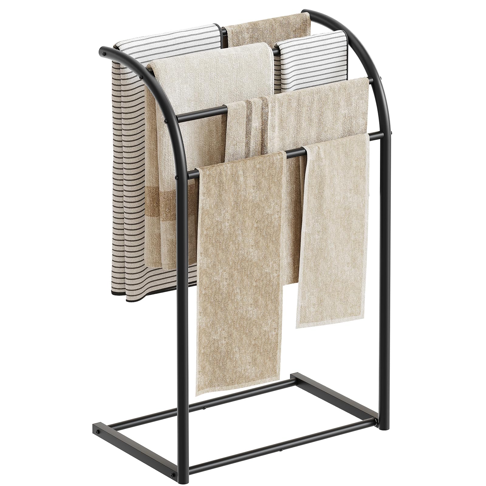 YATINEY Arc-design free-standing towel rack for modern bathrooms and easy drying