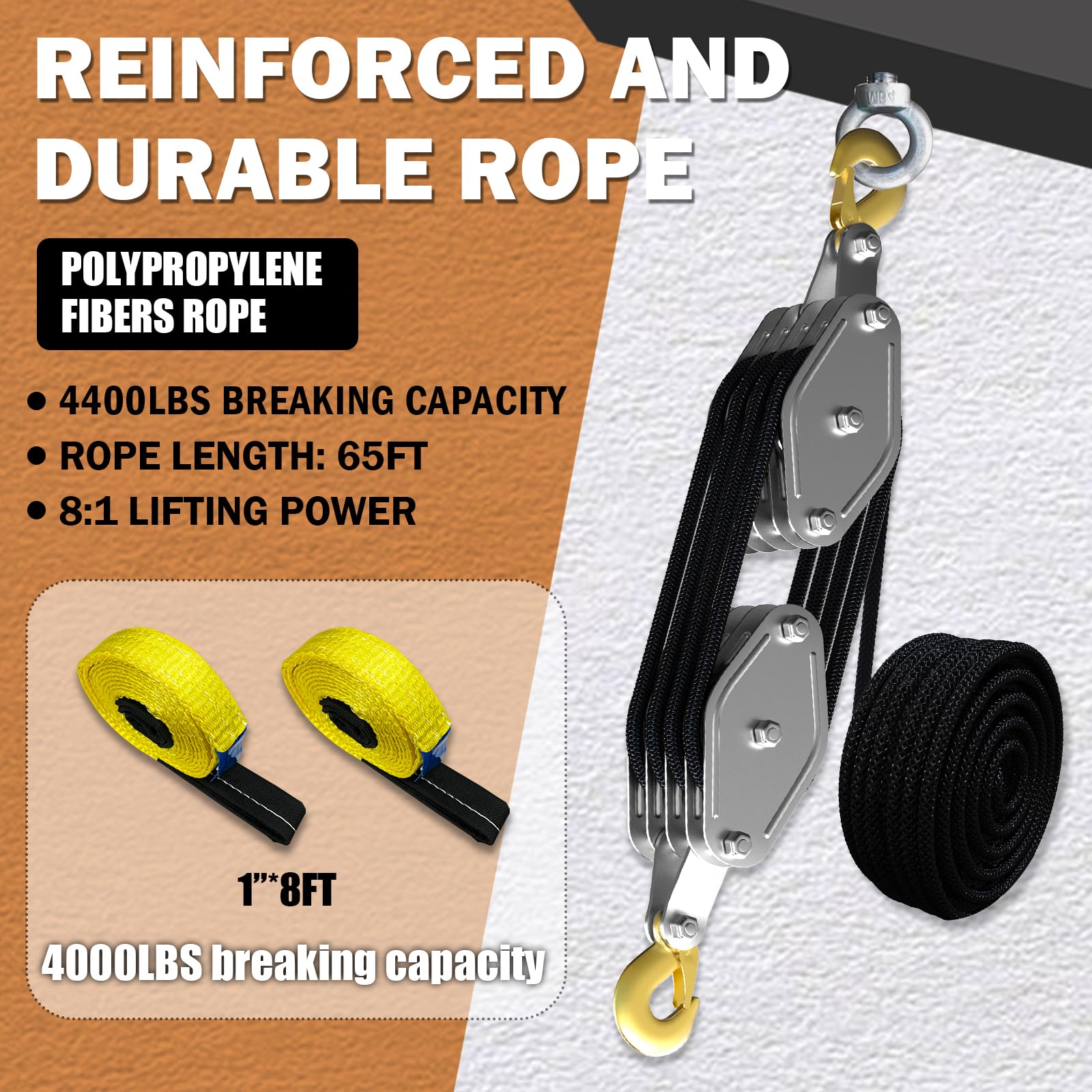 YATOINTO 4400lb capacity tag highlights maximum strength.
