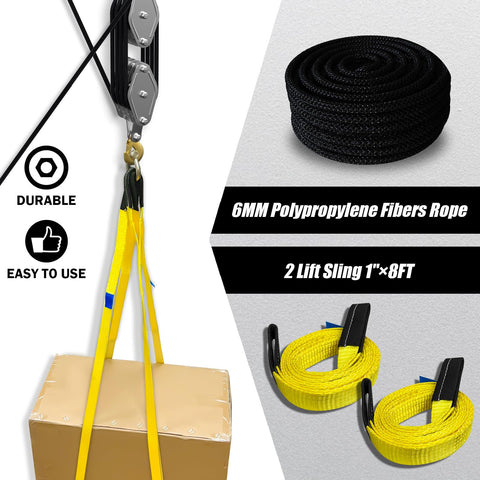 YATOINTO 8to1 lifting power detail for easier loads.