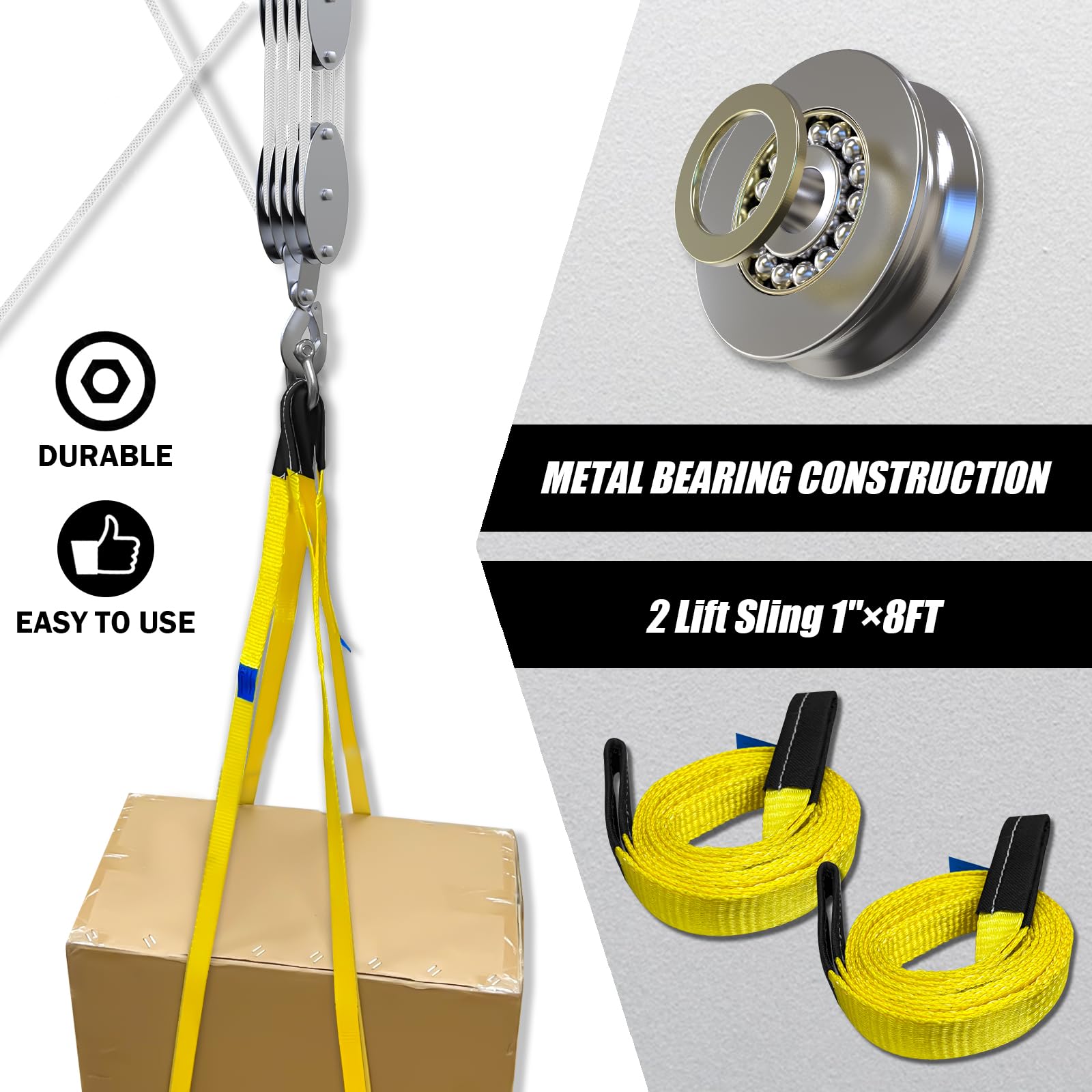 YATOINTO heavy-duty rope and bearing wheels deliver reliable, steady operation.