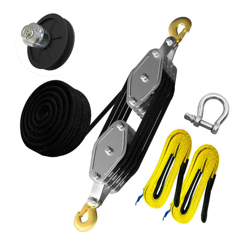 YATOINTO rope hoist pulley 65ft enables easier heavy lifting with mechanical advantage