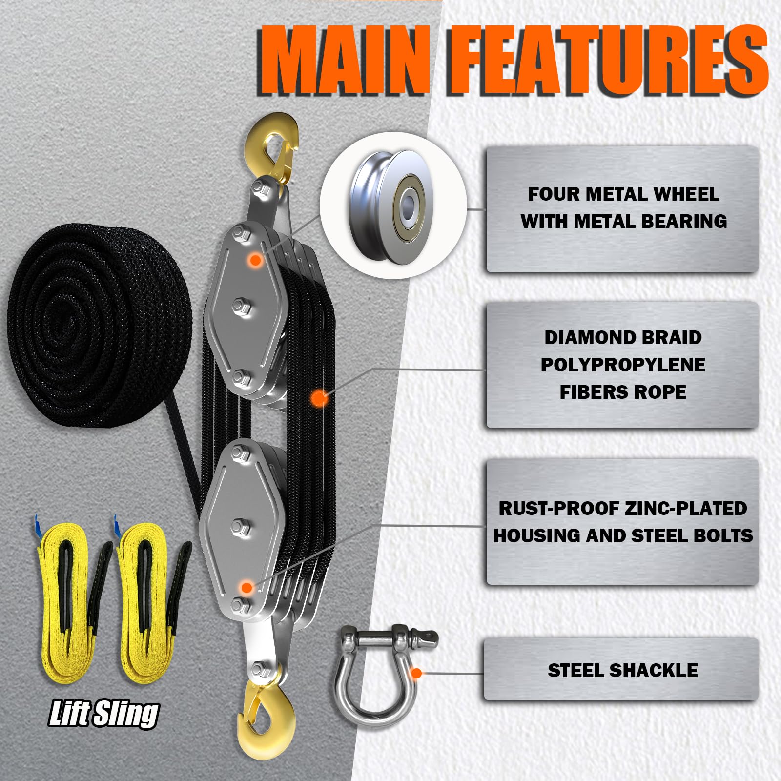 YATOINTO 304 stainless steel shackle resists rust for secure loads