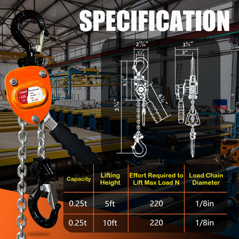 Storage bag included with YATOINTO manual hoist for portability