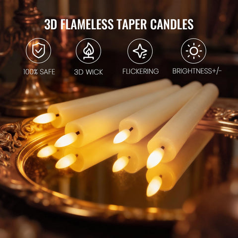 YAUNGEL charging base shown with candles for convenient recharging.