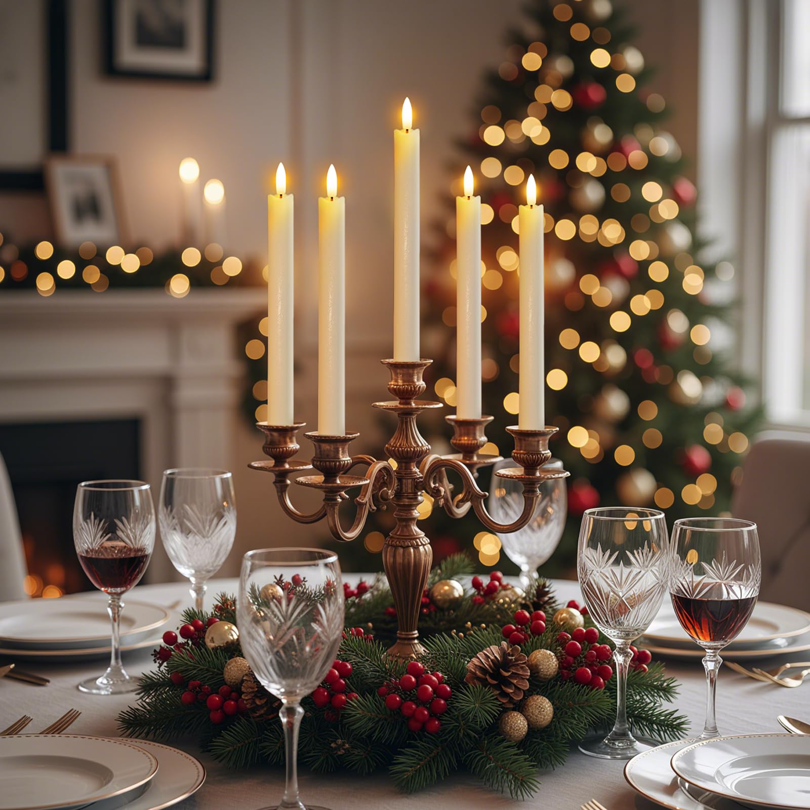 YAUNGEL tall taper candles fit standard holders for easy setup.