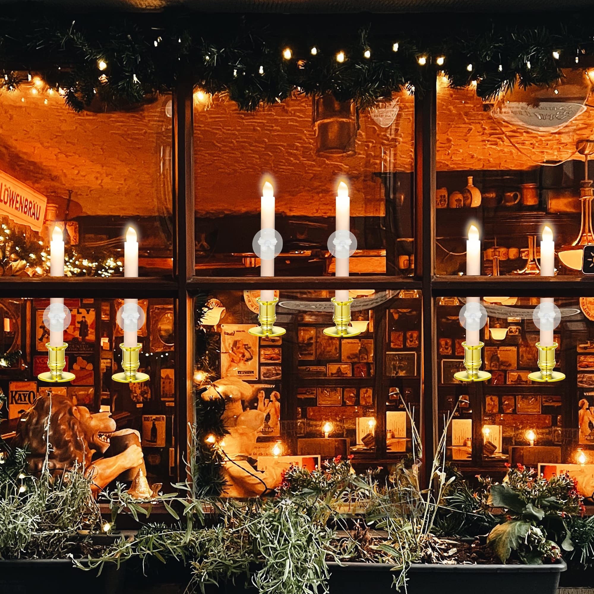 YAUNGEL candle holder tabletop setup for versatile mantels and shelves.