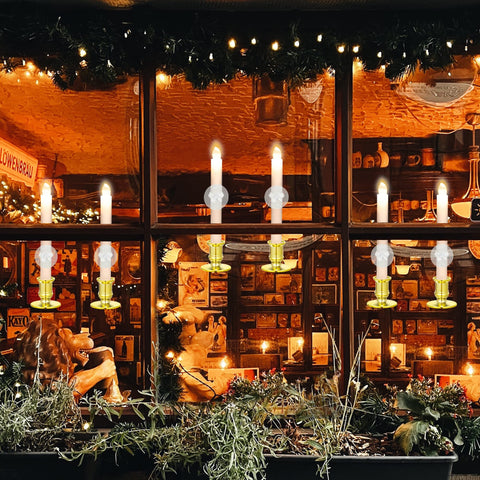 YAUNGEL candle holder tabletop setup for versatile mantels and shelves.