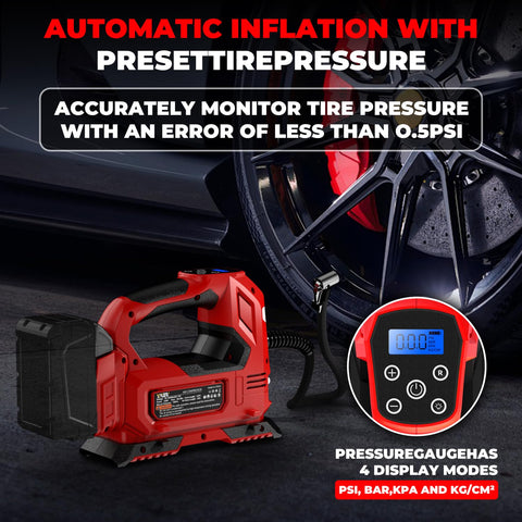 YAWV 12V car plug enables inflations on the go in vehicles