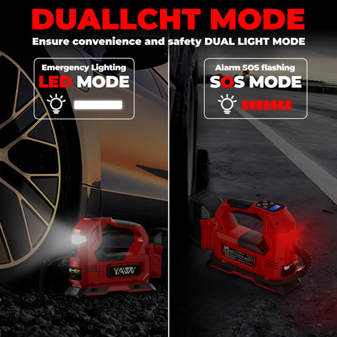 YAWV fast inflation reaches 36 psi quickly for ready-to-drive tires