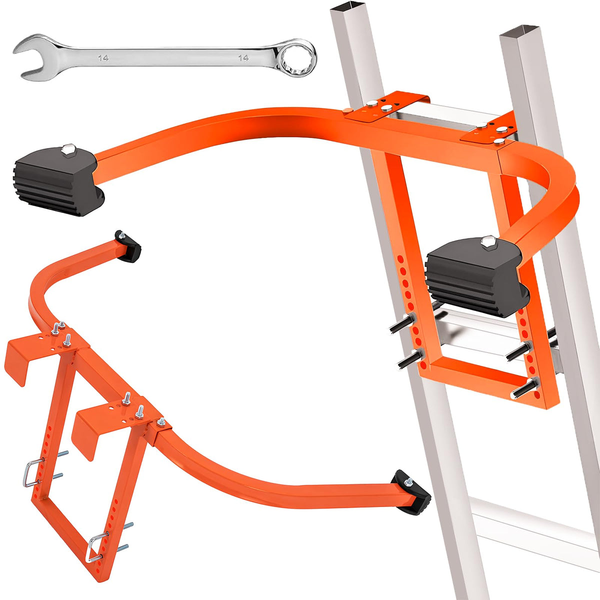 Yayisum ladder stabilizer assembly securely mounts for safe height work