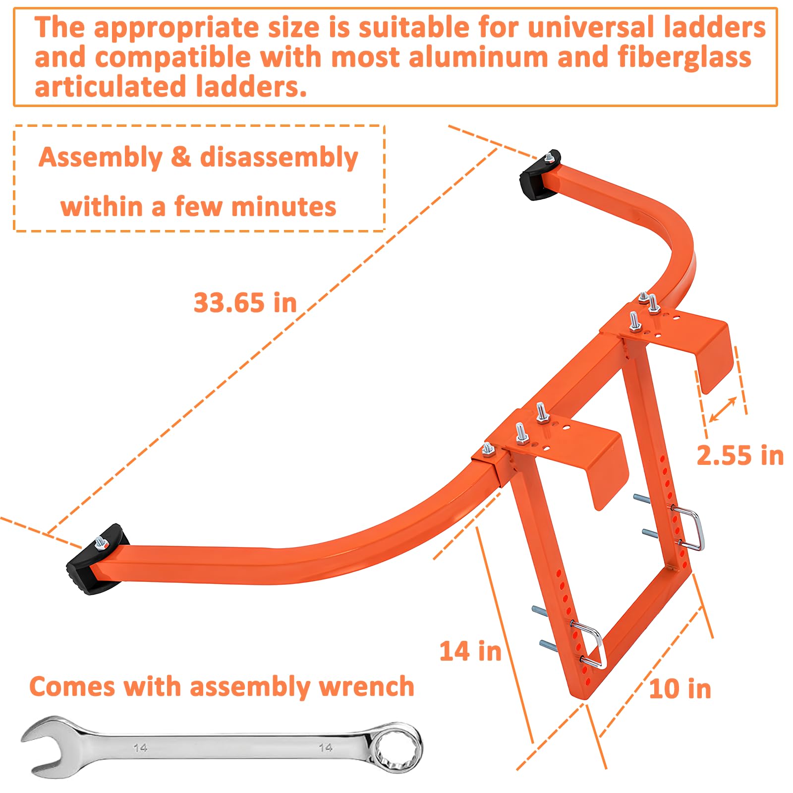 Yayisum wall-extension keeps ladder away from walls for safe gap clearance