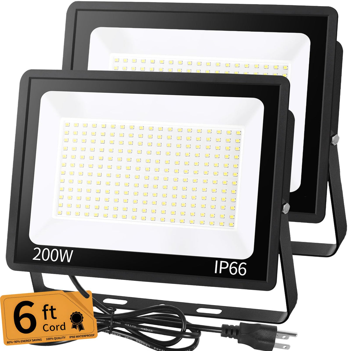 YAYIT 200W LED flood light outdoor provides broad, high-brightness coverage
