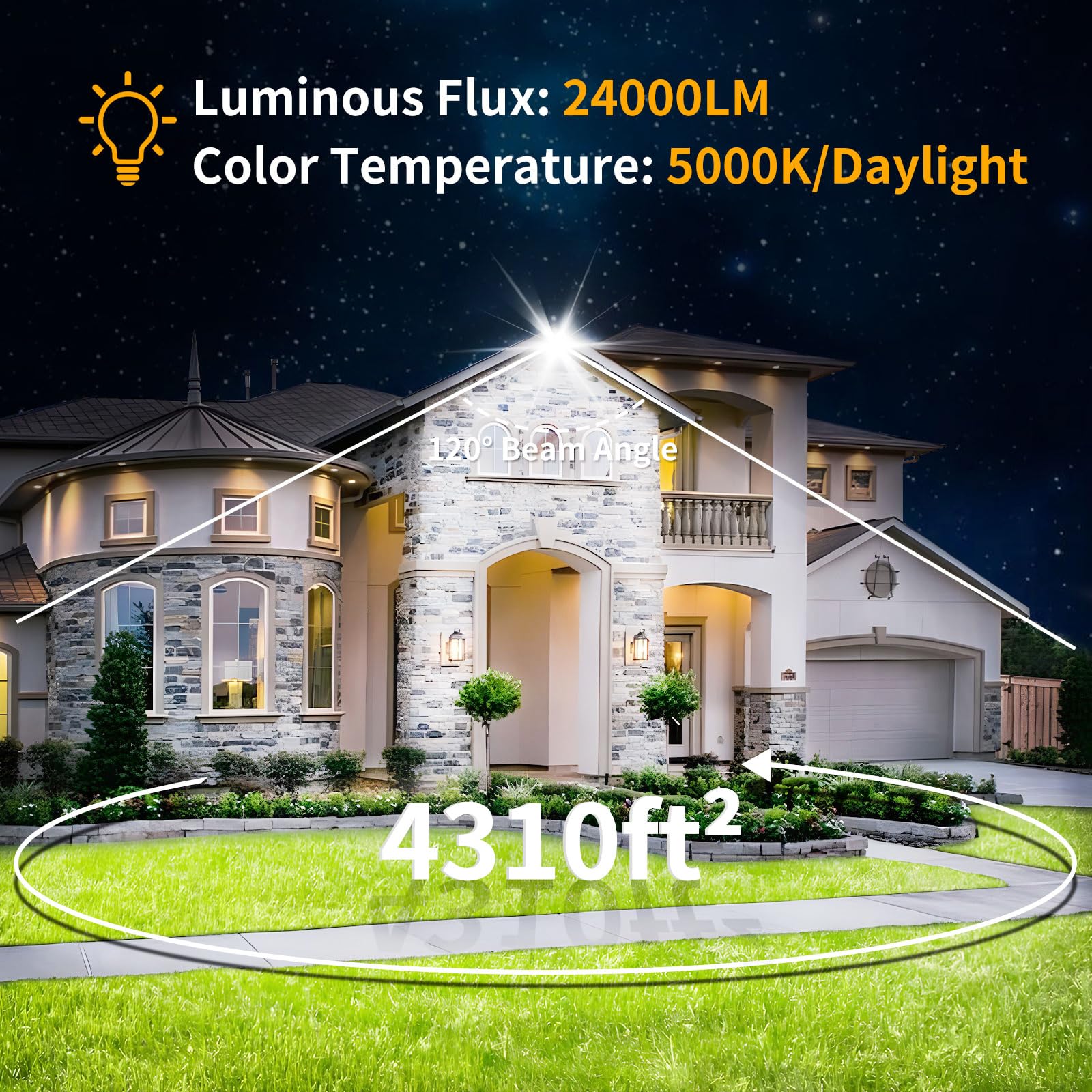 YAYIT 6ft plug outdoor light with quick, plug-and-play setup