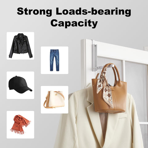 YAZYBHA 22-pound capacity supports towels, coats, and laundry.