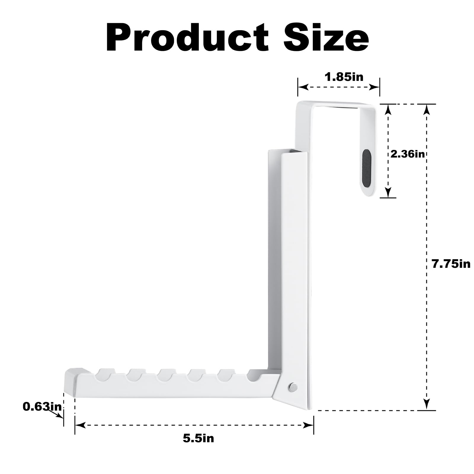 YAZYBHA over door hook with six grooves holds towels and garments.