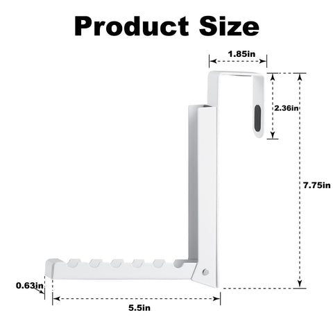 YAZYBHA over door hook with six grooves holds towels and garments.