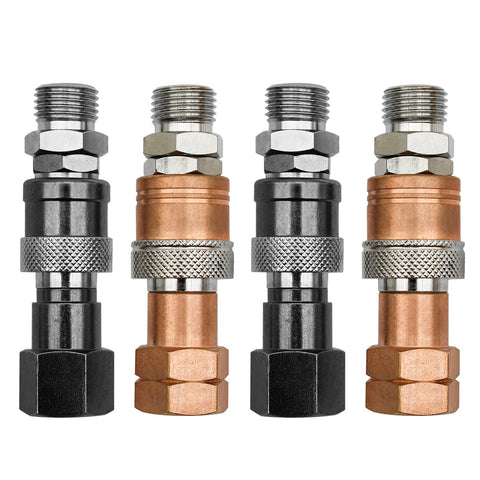 YBMTE oxygen quick-connect for secure oxygen hose connections in oxy-fuel setups
