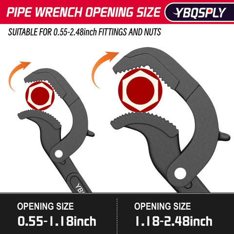 YBQSPLY ergonomic TPR handle reduces fatigue during plumbing tasks